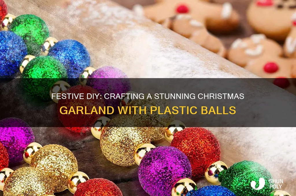 how to make a christmas garland with plastic balls