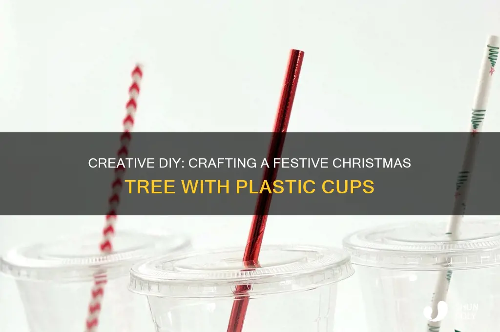 how to make a christmas tree out of plastic cups