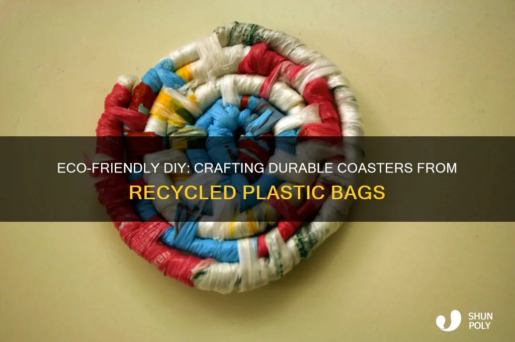 how to make a coaster out of plastic bags