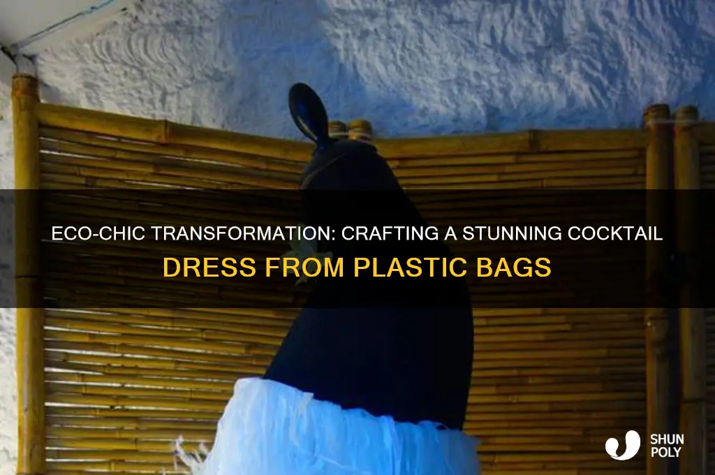 how to make a cocktail dress out of plastic bags