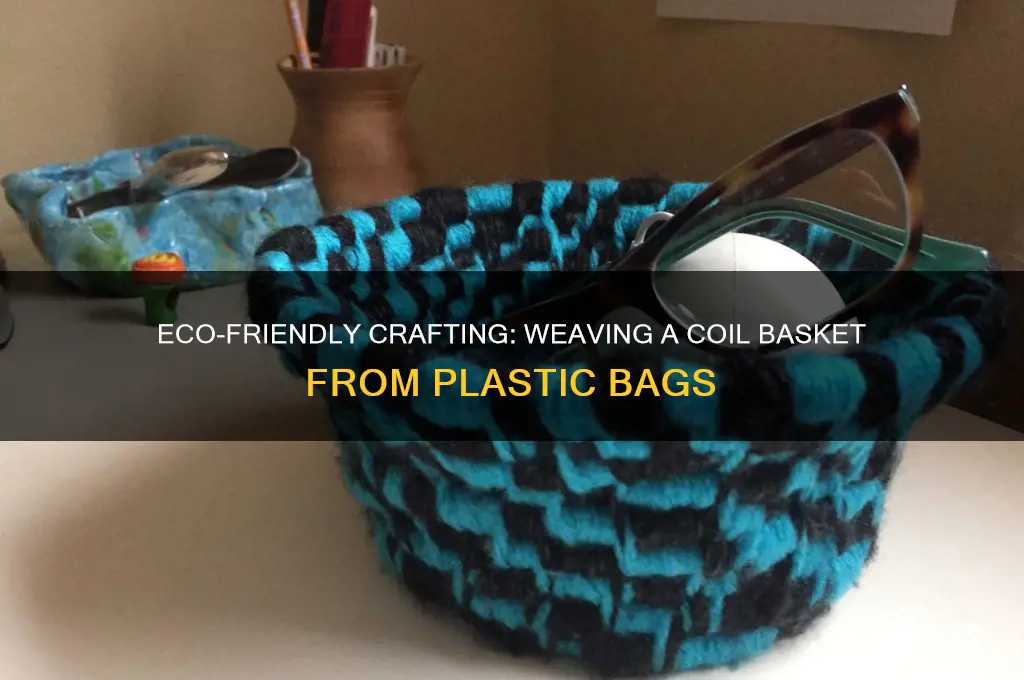 how to make a coil basket from plastic bags
