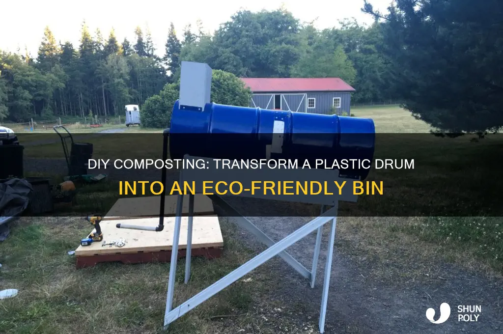 how to make a compost bin from a plastic drum