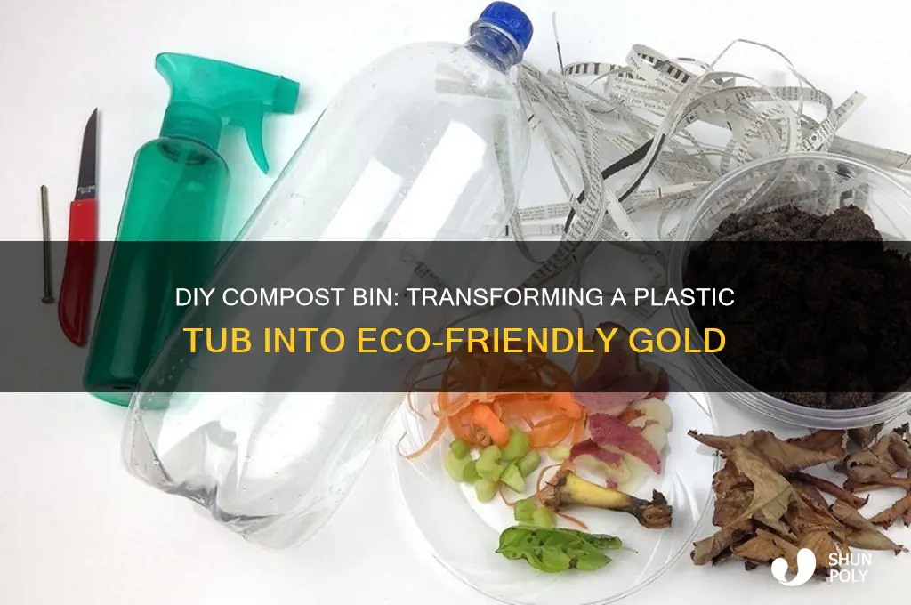 how to make a compost bin from a plastic tub