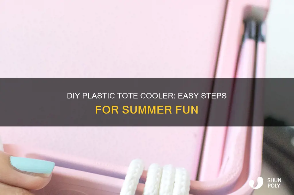 how to make a cooler out of a plastic tote