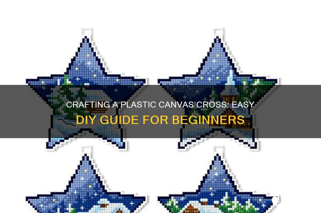 how to make a cross out of plastic canvas