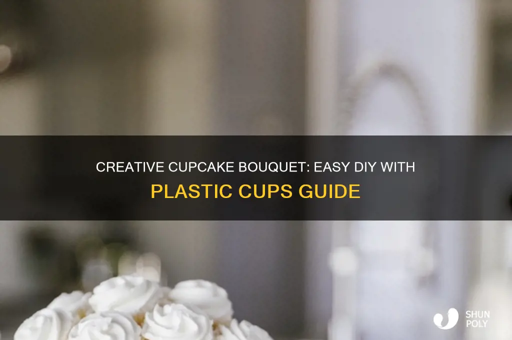 how to make a cupcake bouquet with plastic cups