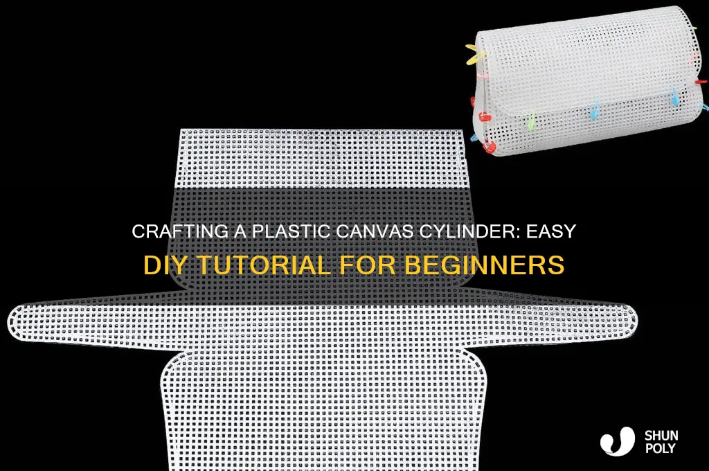 how to make a cylinder out of plastic canvas