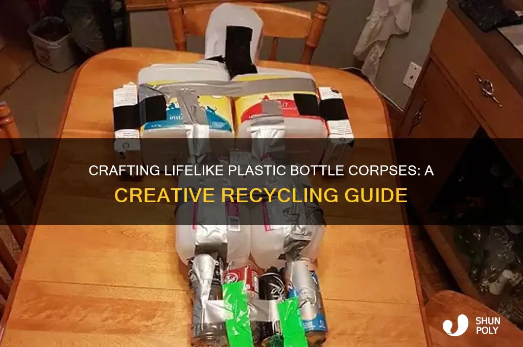 how to make a dead body out of plastic bottles