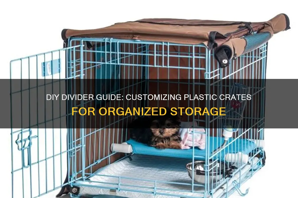 how to make a divider for a plastic crate