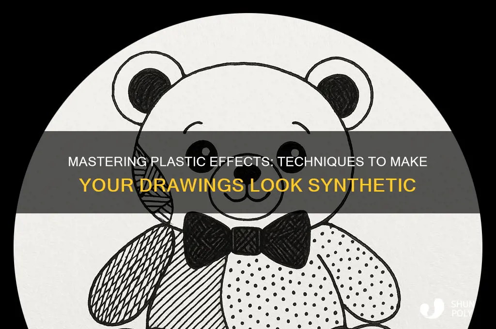 how to make a drawing look plastic