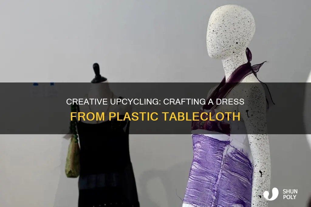 how to make a dress out of plastic tablecloth