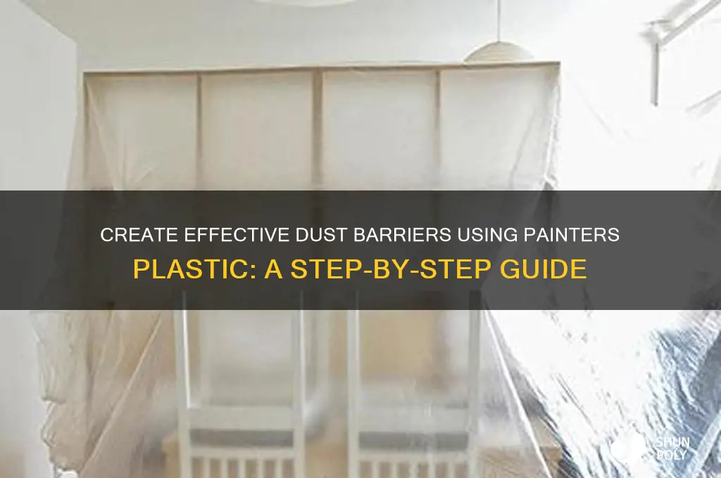 how to make a dust barrier with painters plastic