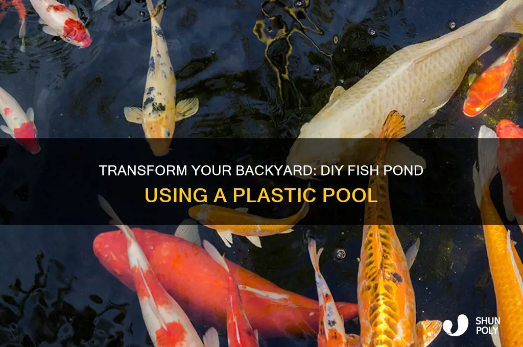 how to make a fish pond with plastic pool