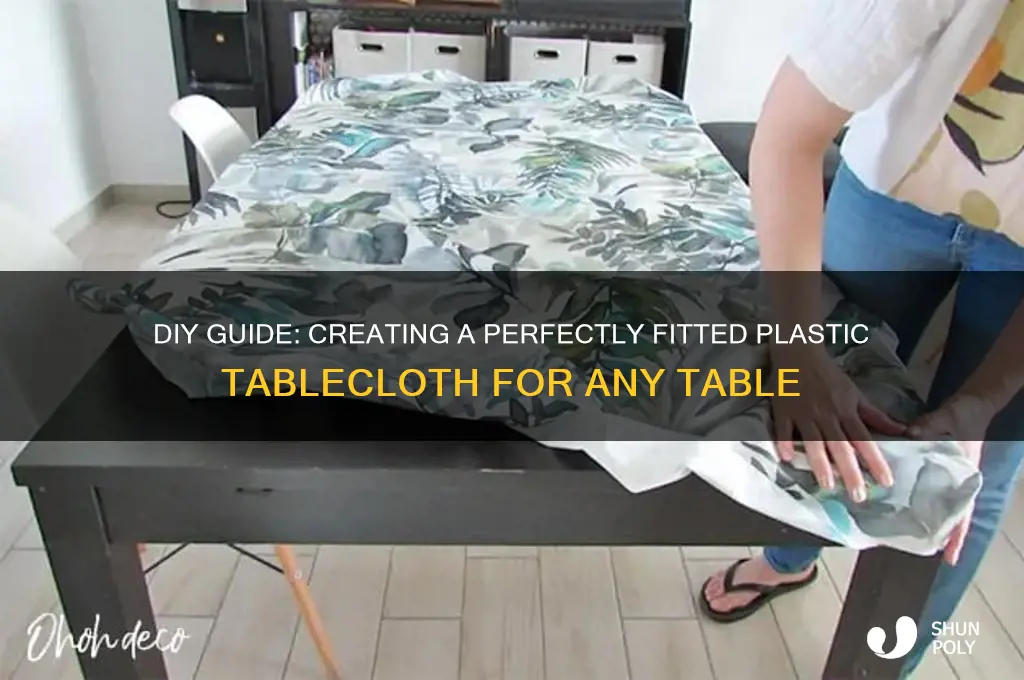how to make a fitted plastic tablecloth
