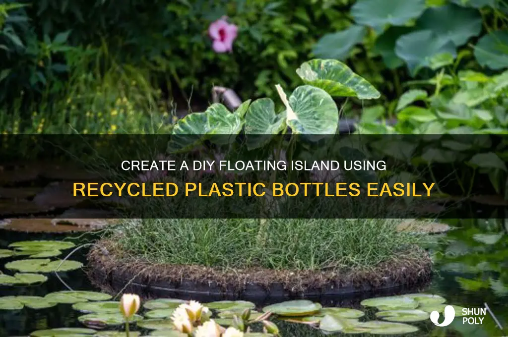 how to make a floating island with plastic bottles