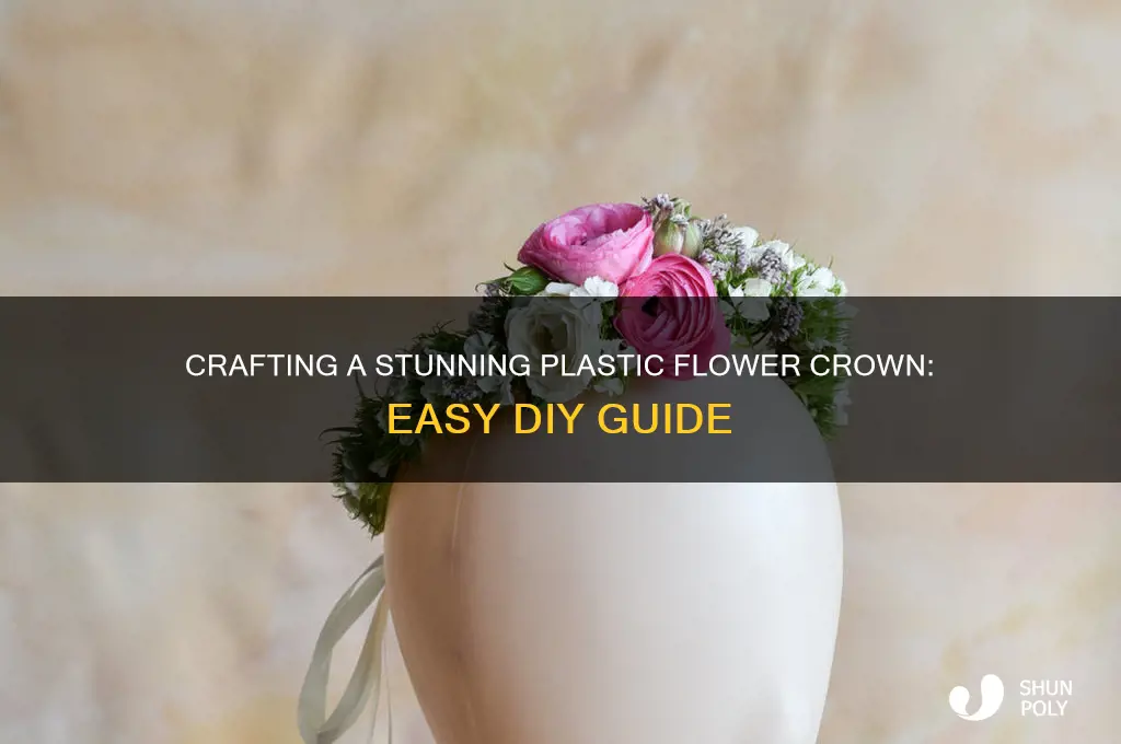 how to make a flower crown with plastic flowers