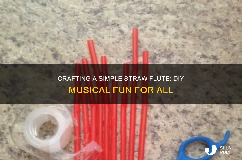 how to make a flute out of a plastic straw