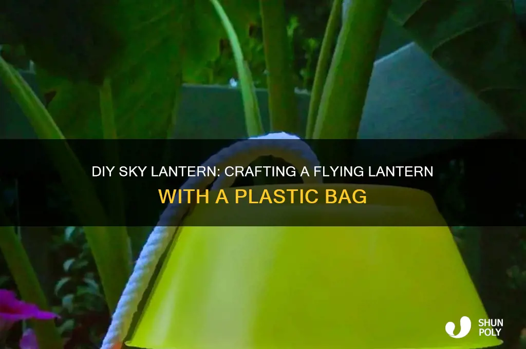 how to make a flying lantern with a plastic bag