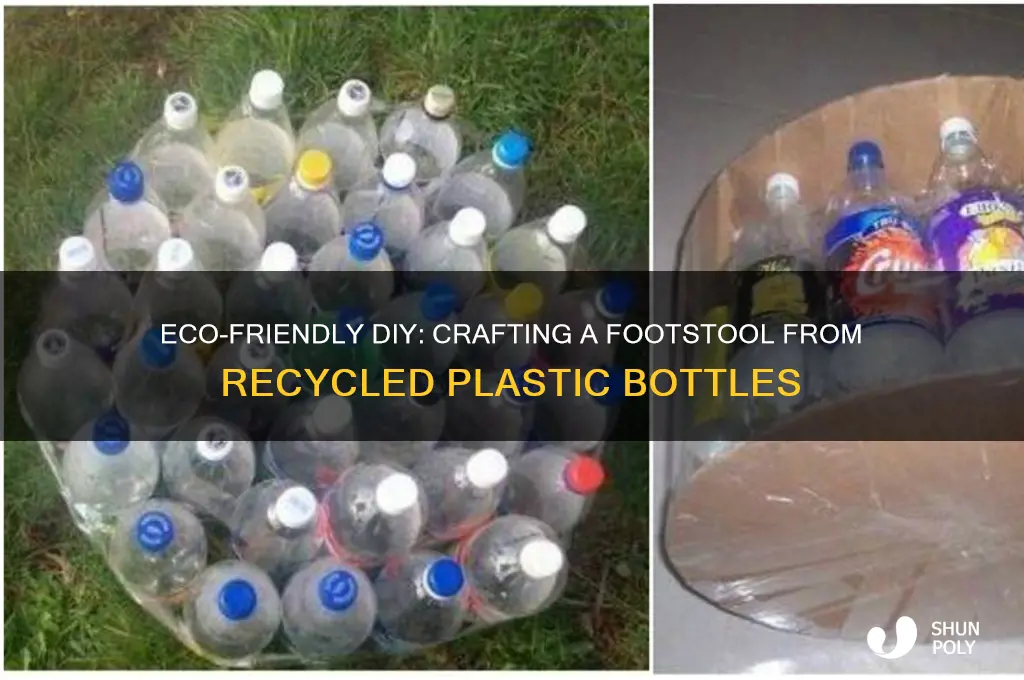 how to make a footstool from plastic bottles