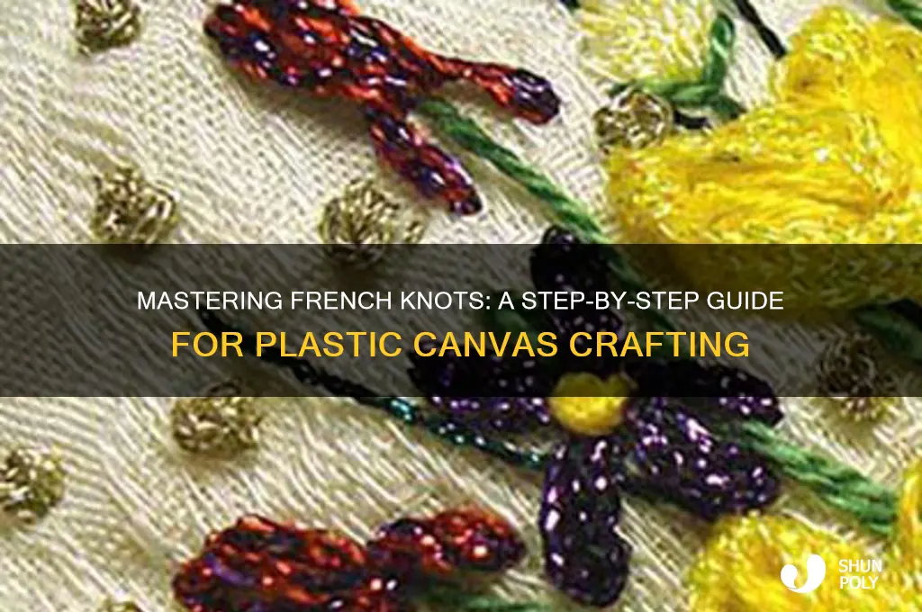 how to make a french knot in plastic canvas