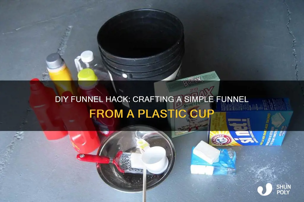 how to make a funnel out of a plastic cup