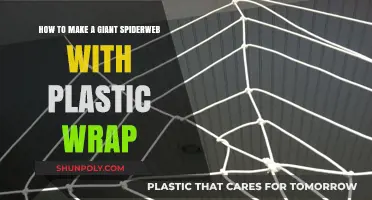 Create a Spooky Giant Spiderweb Using Plastic Wrap: Easy DIY Guide