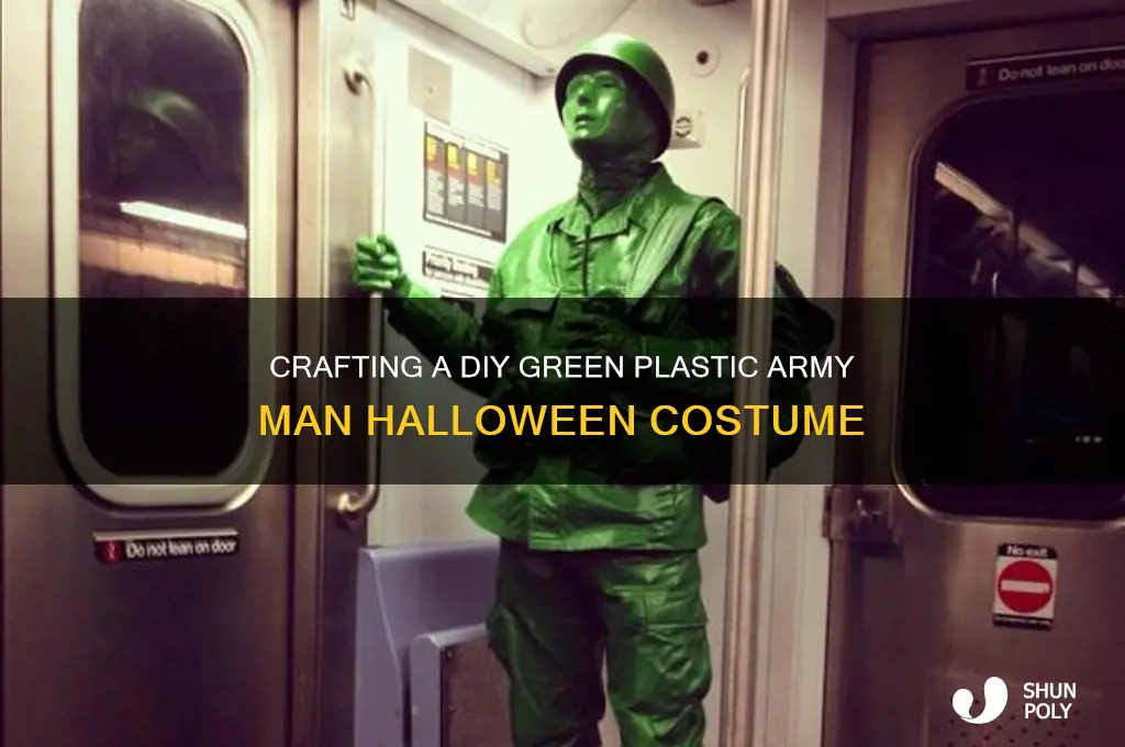 how to make a green plastic army man costume