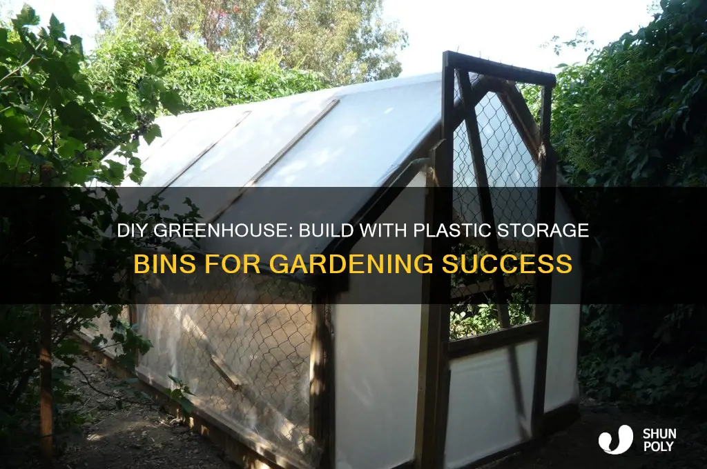 how to make a greenhouse with plastic storage bins