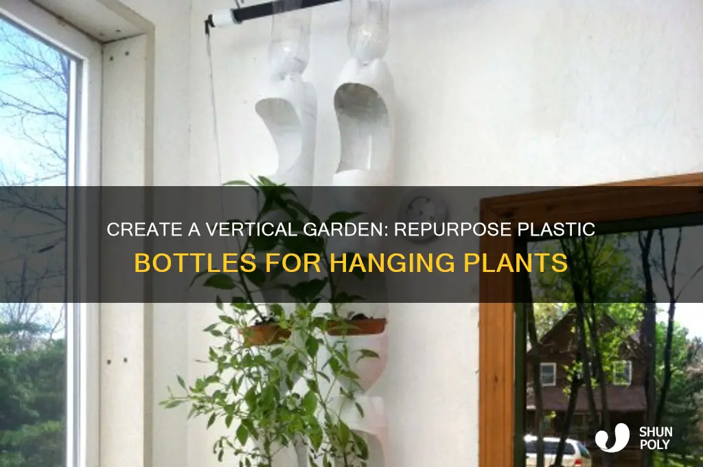 how to make a hanging garden from plastic bottles