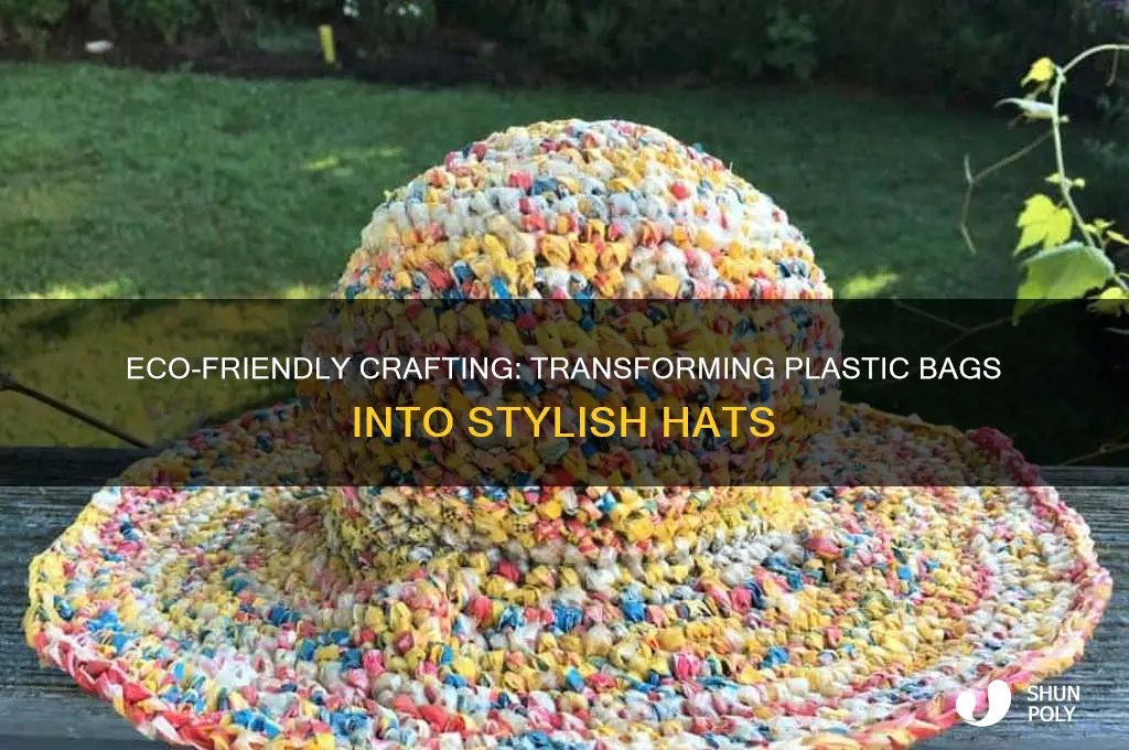 how to make a hat out of plastic bags