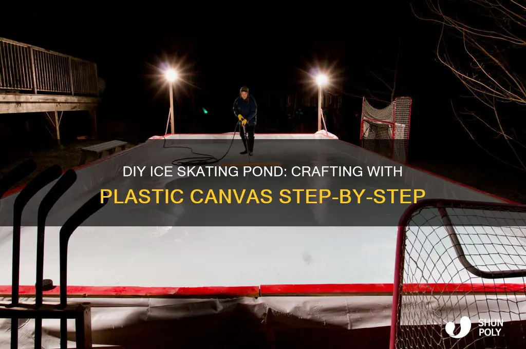 how to make a ice skating pond with plastic canvas