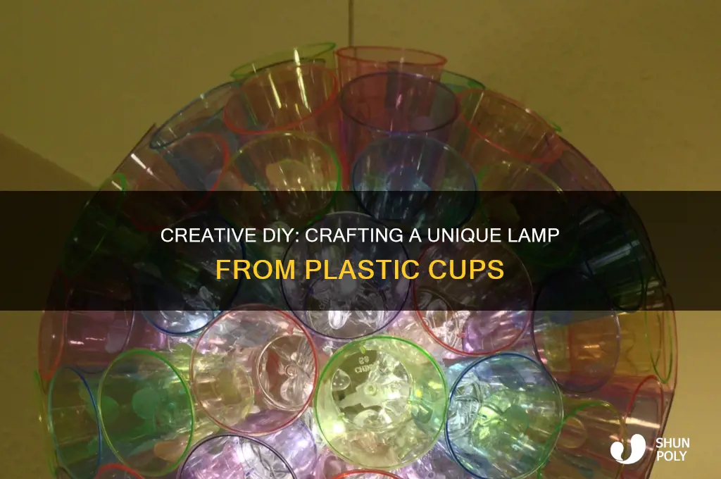 how to make a lamp out of plastic cups