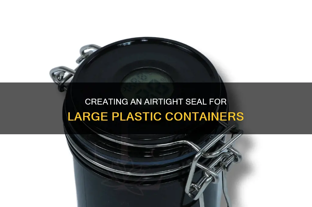 how to make a large plastic storage container air tight