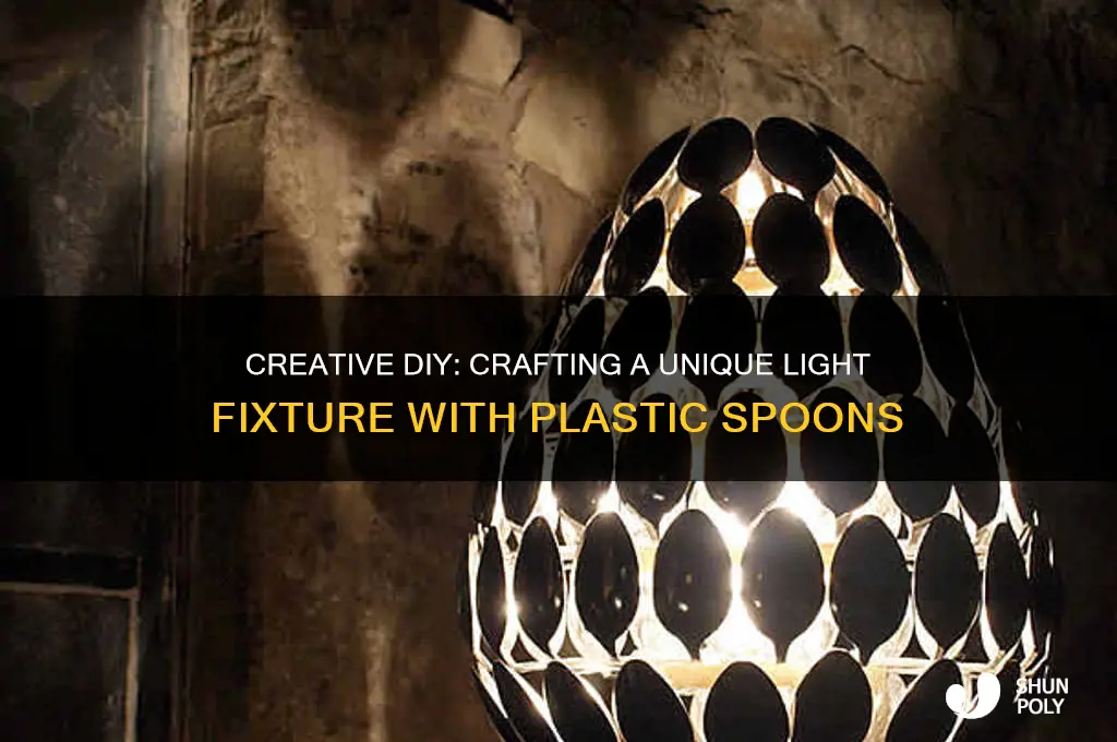 how to make a light with plastic spoons