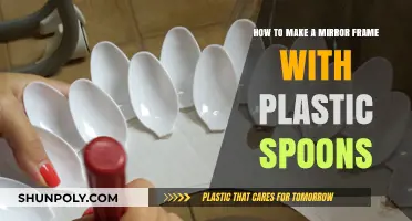 Creative DIY Mirror Frame Using Plastic Spoons: Easy Crafting Guide