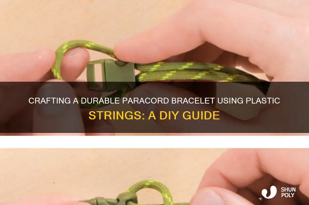 how to make a paracord bracelet with plastic strings