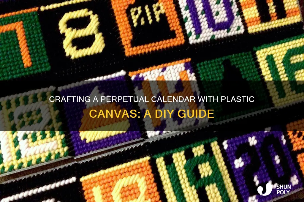 how to make a perpetual calendar out of plastic canvas