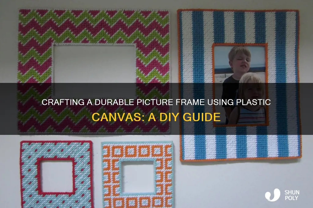 how to make a picture frame out of plastic canvas