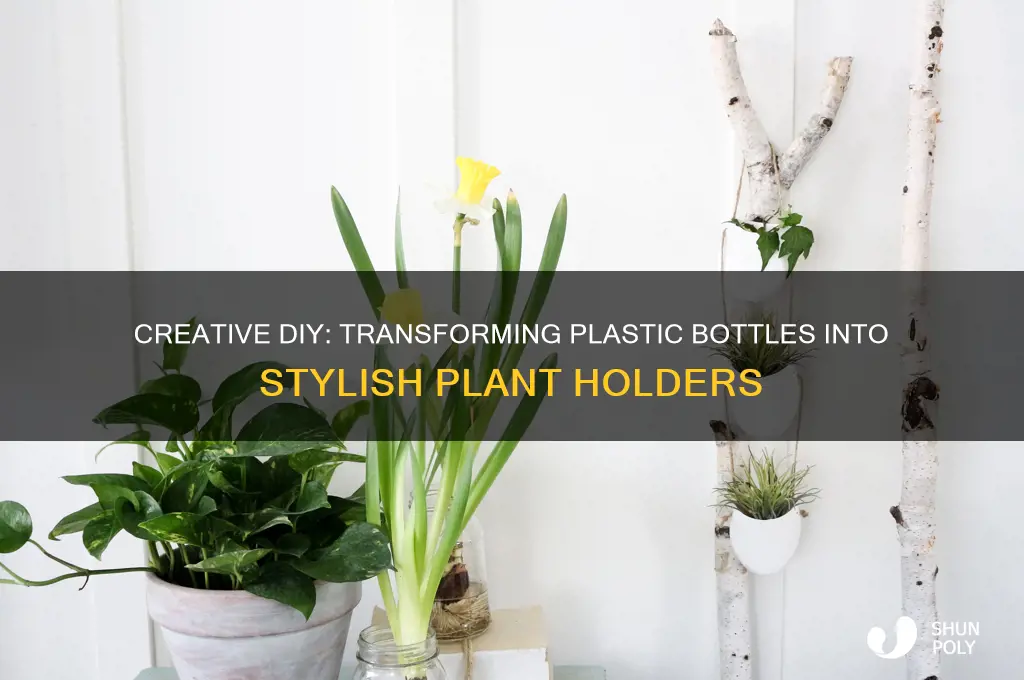 how to make a plant holder out of plastic bottle