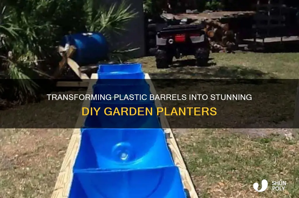 how to make a planter out of a plastic barrel