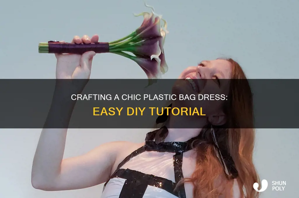 how to make a plastic bag dress step by step