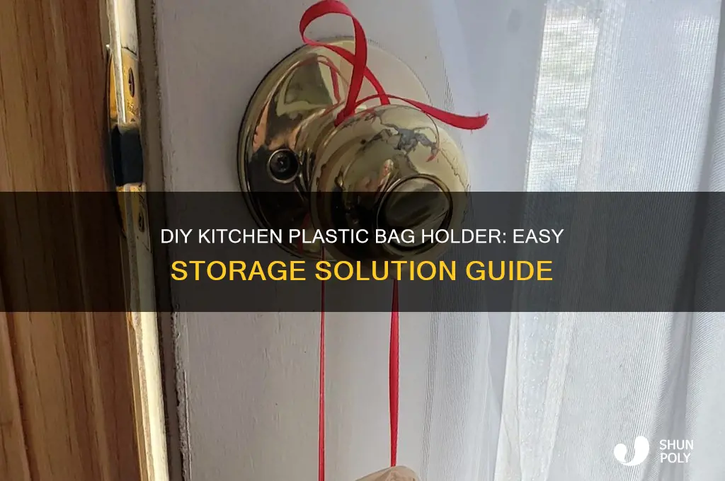 how to make a plastic bag holder for the kitchen