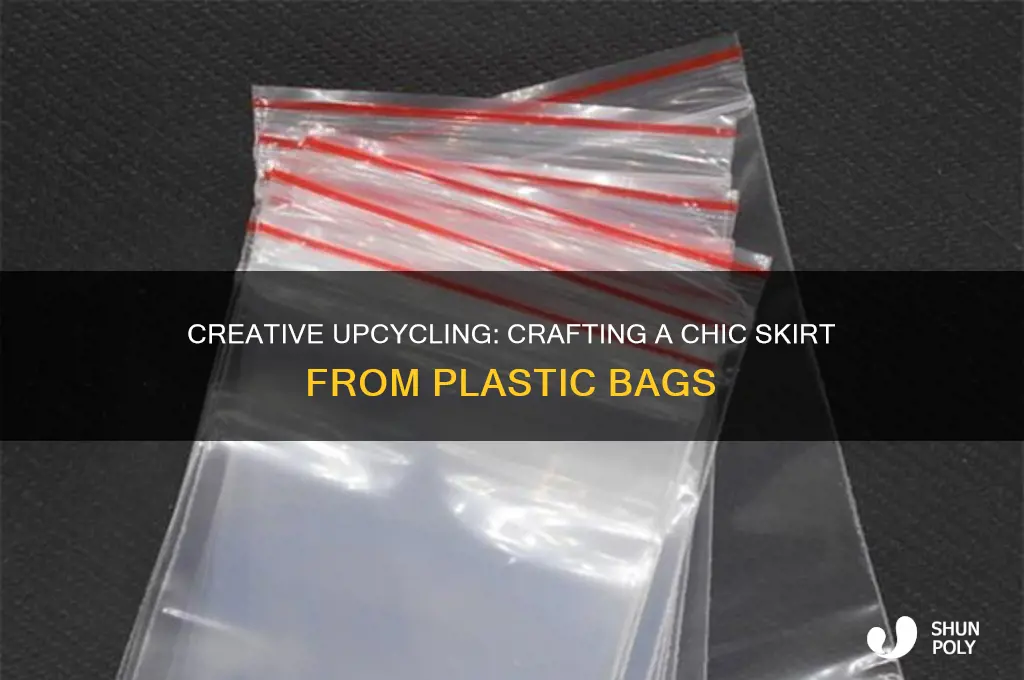 how to make a plastic bag skirt