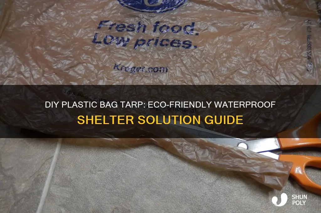how to make a plastic bags tarp