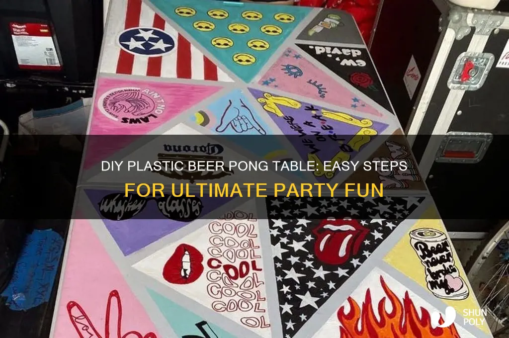 how to make a plastic beer pong table