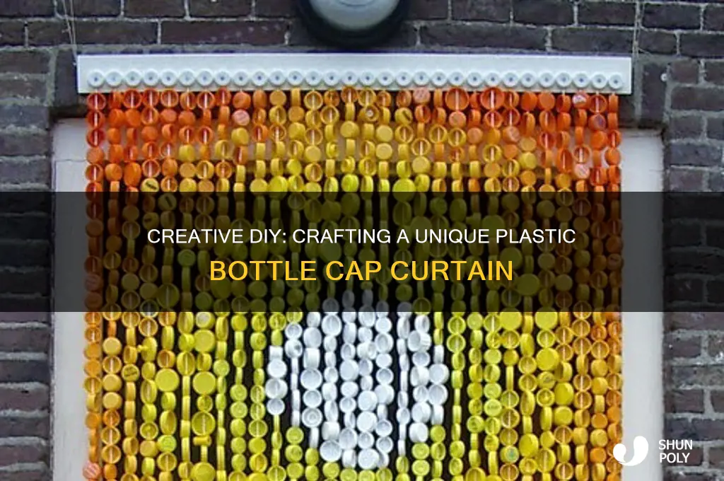 how to make a plastic bottle cap curtain