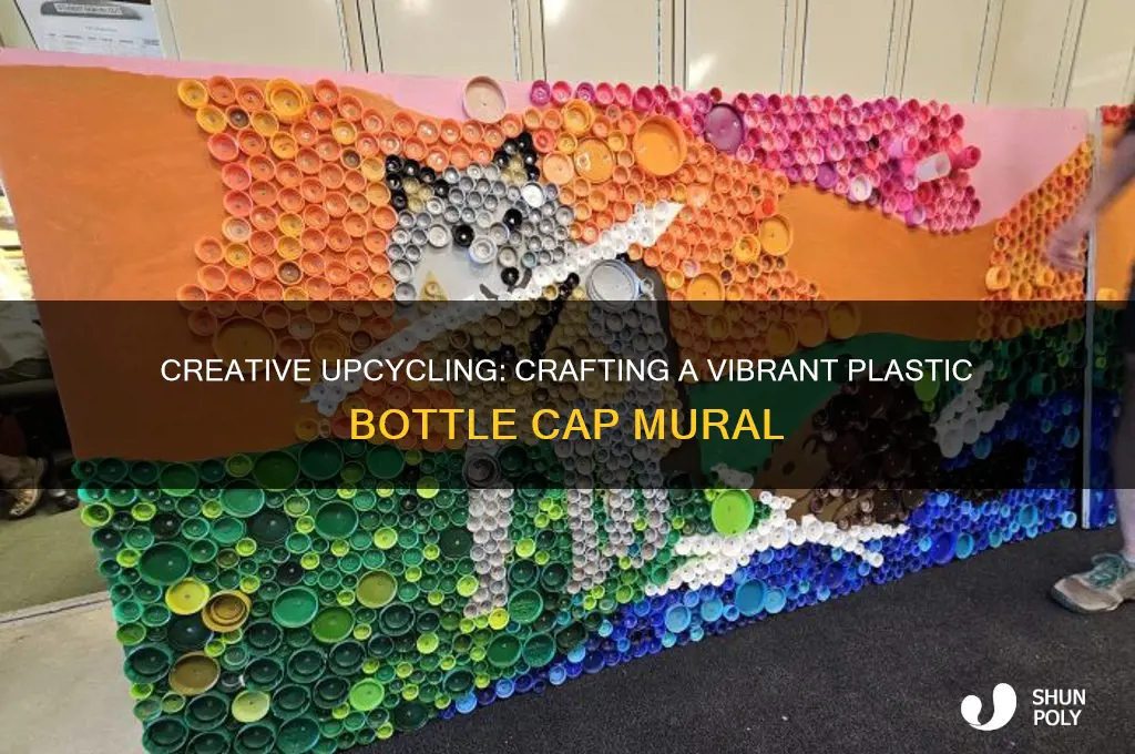 how to make a plastic bottle cap mural