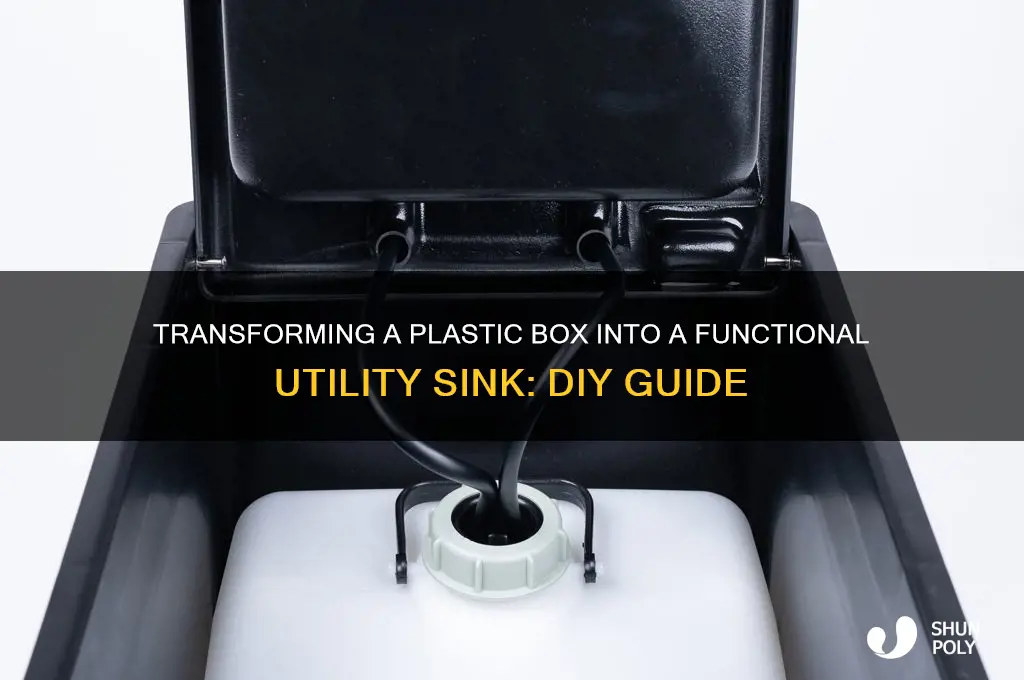 how to make a plastic box into a utility sink