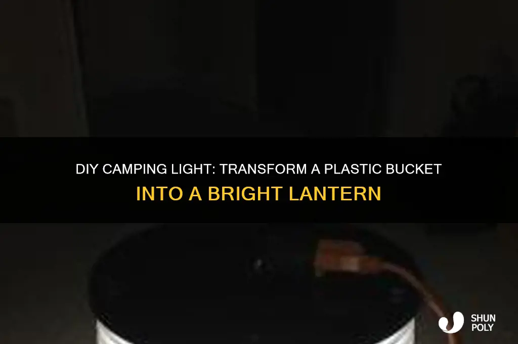 how to make a plastic bucket light for camping