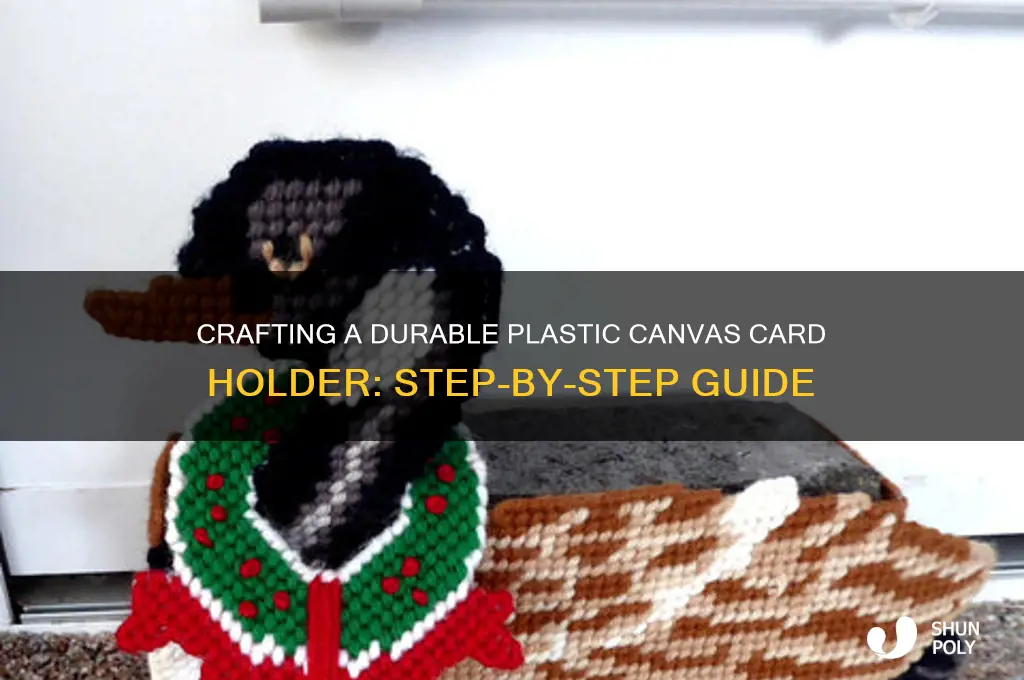 how to make a plastic canvas card holder